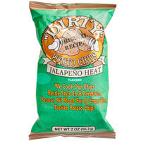 Dirty Potato Chips Jalapeno Heat Potato Chips 2 oz. - 25/Case