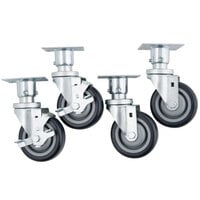 Vulcan CASTERS-PLTMNT 4" Adjustable Swivel Casters for VEG35, VEG50M, LG300, LG400, and LG500 Series - 4/Set