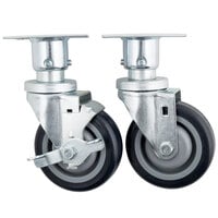 Vulcan CASTERS-PLTMNT 4 inch Adjustable Swivel Casters for VEG35, LG300, LG400, and LG500 Series - 4/Set