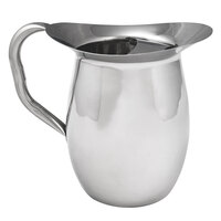 Acopa 64 oz. Smooth Stainless Steel Bell Pitcher with Ice Guard