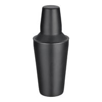 Acopa 16 oz. Matte Black 3-Piece Cobbler Cocktail Shaker