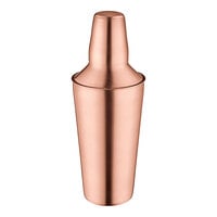 Acopa 28 oz. Copper-Plated 3-Piece Cobbler Cocktail Shaker