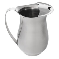 Acopa 64 oz. Smooth Stainless Steel Slender Bell Pitcher with Ice Guard