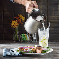 Acopa 64 oz. Smooth Stainless Steel Slender Bell Pitcher with Ice Guard