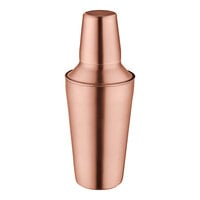 Acopa 16 oz. Copper-Plated 3-Piece Cobbler Cocktail Shaker