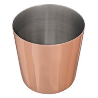 Choice 14 oz. Smooth Copper Stainless Steel Appetizer / French Fry Holder with Flat Top