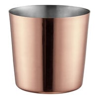 Acopa 16 oz. Smooth Copper Stainless Steel Appetizer / French Fry Holder with Flat Top