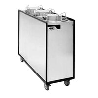 APW Wyott Lowerator HML3-12A Mobile Enclosed Adjustable Heated Three Tube Dish Dispenser for 9 1/4 inch to 12 inch Dishes - 208/240V
