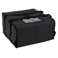 Choice Insulated Pizza Delivery Bag, Black Nylon, 16 inch x 16 inch x 8 inch - Holds Up To (4) 12 inch or 14 inch Pizza Boxes