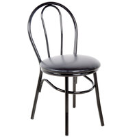 Lancaster Table & Seating Hairpin Chair with Black Vinyl Seat - Detached Seat