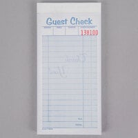 Tops 45702 2-Part White / Yellow Carbonless Guest Check Book - 10/Pack