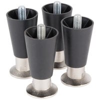 Manitowoc K-00176 4" Black Legs - 4/Set