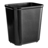 Rubbermaid FG254300BLA 28 Qt. / 7 Gallon Black Rectangular Fire-Resistant Medical Wastebasket