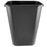 Rubbermaid FG295700BLA 41 Qt. / 10.25 Gallon Black Rectangular Wastebasket / Trash Can