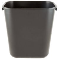 Rubbermaid FG295500BLA 13 Qt. / 3.25 Gallon Black Rectangular Wastebasket / Trash Can