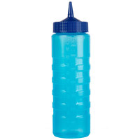 Vollrath 4924C-44 Traex® Color-Mate™ 24 oz. Blue Single Tip Ridged Wide Mouth Squeeze Bottle