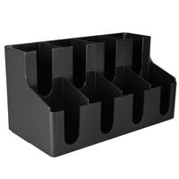 Choice Black 8-Section Countertop Cup and Lid Organizer