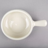 Hall China by Steelite International HL6530AWHA 10 oz. Ivory (American White) China Side Handle Soup Bowl - 24/Case