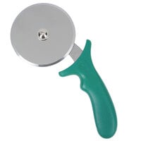 American Metalcraft 4" Stainless Steel Pizza Cutter with Green Handle PIZG3