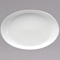 Oneida R4570000387 Botticelli 15 inch x 10 3/4 inch Oval Bright White Porcelain Winged Platter - 6/Case