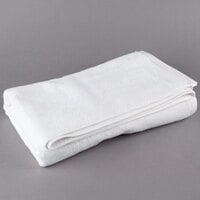Oxford Platinum 27 inch x 54 inch 100% Ringspun 2-Ply Cotton Bath Towel with Dobby Twill Border 15 lb. - 12/Pack
