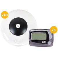 LRS Pronto One Button Push-For-Service System with 10 Push-Button Transmitters and 5 Staff Messaging Pagers