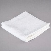 Oxford Platinum 13 inch x 13 inch 100% Ringspun 2-Ply Cotton Wash Cloth with Dobby Twill Border 1.5 lb. - 12/Pack