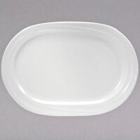 Oneida F1040000361 Espree 11 3/4 inch x 8 1/2 inch Cream White China Platter - 12/Case