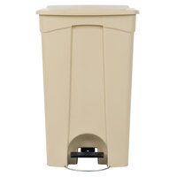 Lavex Janitorial 92 Qt. / 23 Gallon Beige Rectangular Step-On Trash Can