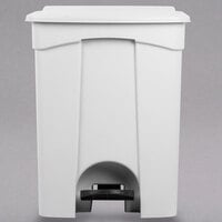 Lavex Janitorial 72 Qt. / 18 Gallon White Rectangular Step-On Trash Can