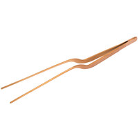 Mercer Culinary M35237RG Precision Plus 7 7/8 inch Rose Gold Offset Tip Plating Tongs