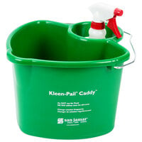 San Jamar KP500 Kleen-Pail Cleaning Caddy with Pail and Spray Bottle