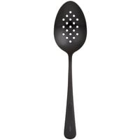 Mercer Culinary M35160BK 9" Black Perforated Bowl Plating Spoon