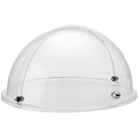 Frilich EB546E Round Clear Plastic Roll Top Dome Cover - 15 3/4 inch x 7 7/8 inch
