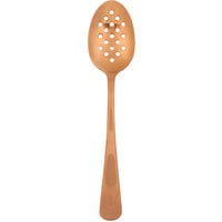 Mercer Culinary M35161RG 7 7/8" Rose Gold Perforated Bowl Plating Spoon