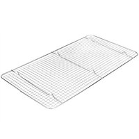 Choice 10 inch x 18 inch Full Size Footed Pan Grate for Steam Table Pan