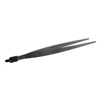 Mercer Culinary M35230BK Precision Plus 9 3/8" Black Straight Tip Plating Tongs