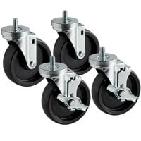 6 inch Swivel Stem Casters for Beverage-Air Equipment - 4/Set