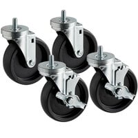 6" Swivel Stem Casters for Beverage-Air Equipment - 4/Set