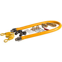 Regency 36 inch Mobile Gas Connector Hose Kit with 2 Elbows, Full Port Valve, Restraining Device, and Quick Disconnect - 1/2 inch