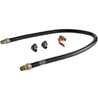 Regency 60 inch Stationary Gas Connector Hose Kit with 2 Elbows and Full Port Valve - 3/4 inch