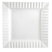 CAC QE-8 Queensquare 8 1/4" Bone White Square Porcelain Plate - 24/Case