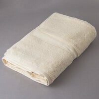 Oxford Vicenza Avorio 27" x 54" 100% Ringspun Combed Cotton Bath Towel with Dobby Border 16 lb.