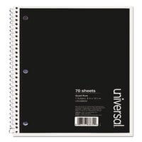 Universal UNV66630 8 inch x 10 1/2 inch Black Wire-Bound Quadrille Ruled Notebook - 70 Sheets