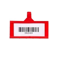 Metro QB03LHRD qwikSIGHT 3 inch x 1 1/4 inch Red Label Holder - 50/Pack