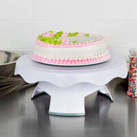 Wilton 191005617 12 3/4 inch High and Low Revolving Plastic Cake Stand / Turntable