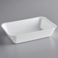 CKF 88146 (#42P) White Foam Meat Tray 8 1/4 inch x 5 3/8 inch x 1 3/4 inch - 400/Case