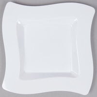 Fineline Wavetrends 108-WH 8" White Plastic Square Plate - 120/Case