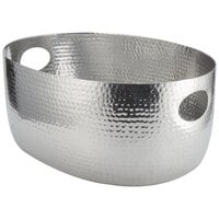 American Metalcraft ATHS14 Silver Hammered Aluminum Beverage Tub - 19 inch x 14 inch x 8 1/4 inch