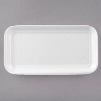 CKF 88117 (#17S) White Foam Meat Tray 8 1/4 inch x 4 1/2 inch x 1/2 inch - 1000/Case